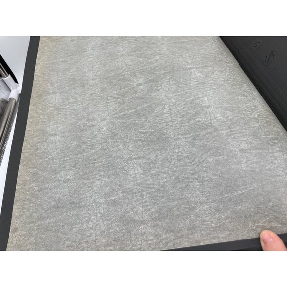 Vintage Baby In Red Photo Album  27 Black Pages & Vellum Inserts Used Linen Spin - Picture 5 of 12